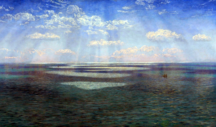존 브렛, 「도싯셔 절벽에서 바라본 영국해협(1871)」(일부), Photo@Tate