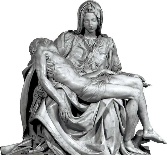 피에타는 이탈리아어로 슬픔, 비탄을 뜻하는 말로 기독교 예술의 주제 중의 하나다. 주로 성모 마리아가 십자가에서 내려진 예수 그리스도의 시신을 떠안고 비통에 잠긴 모습을 묘사한 것을 말한다. 미켈란젤로의 작품이 대표적이다. 오늘날 애통해하는 어머니들을 상징하기도 한다. 