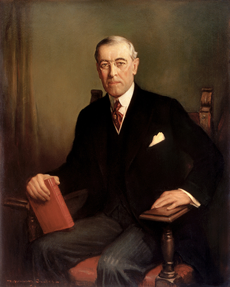 국제연맹 창설에 기여한 공로로 노벨 평화상을 수상한 미국 대통령 우드로 윌슨(Woodrow Wilson, 1856~1924). 출처=위키피디아