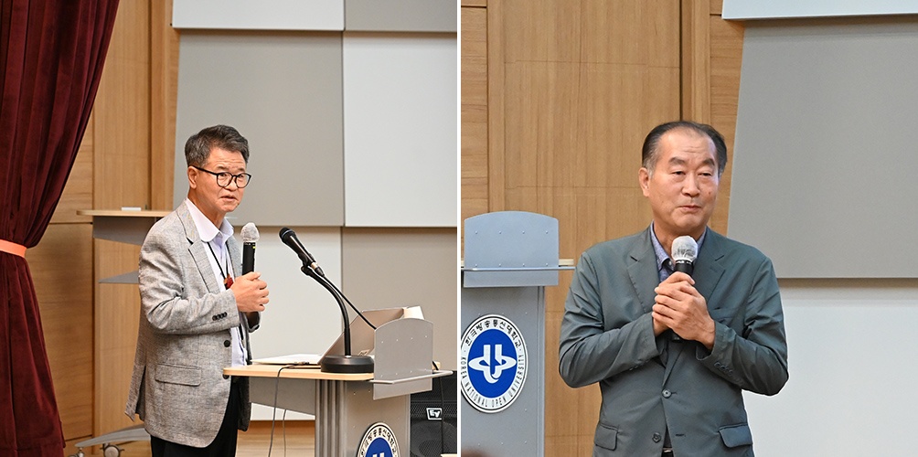 교육자이자 연구자로 헌신한 30여 년의 소회를 밝히는 손진곤 교수와 권수열 교수(왼쪽부터).