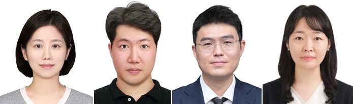 (왼쪽부터) 김서영 교수, 전민종 교수, 이정훈 교수, 이영옥 교수